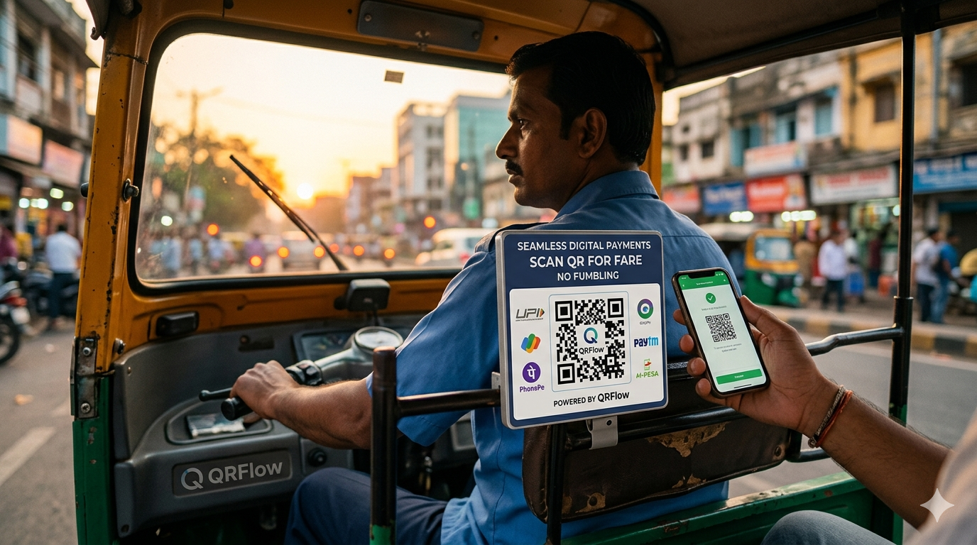 QR Code for Auto-Rickshaw Fleet Operations: Scaling Digital Payments & Fleet Attribution in India